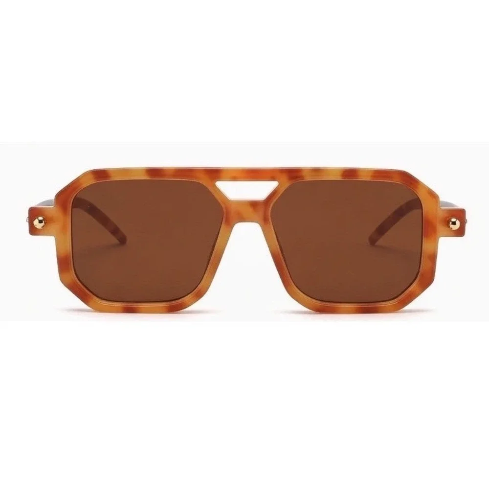 Women Sunglasses Honey‎ Tortoise Brown Lens Streetwear Hip Hop Festival Eyewear